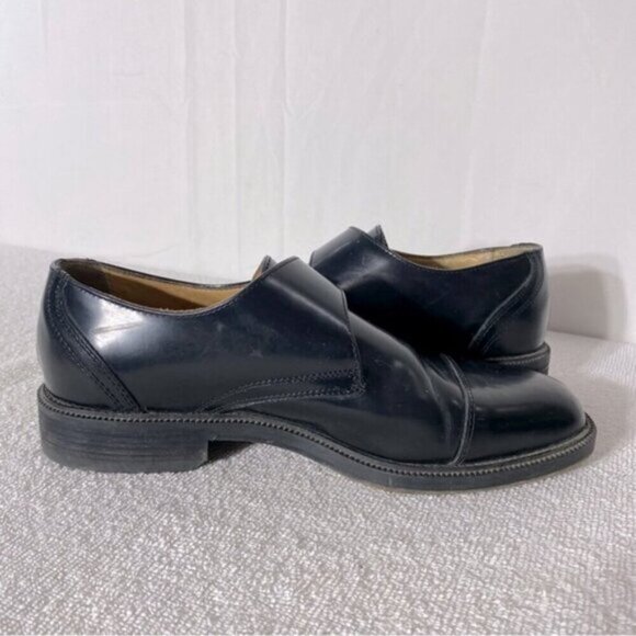 Vintage Pegabo Black Leather Monk Strap Dress Shoes 40 - Picture 11 of 12